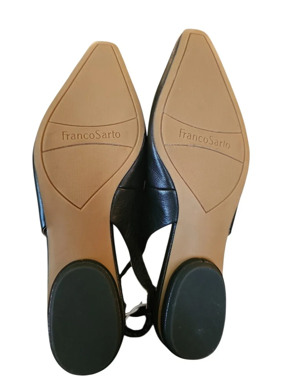 Franco Sarto Women's Briella Ballet Classic Black Slingback Pointed Toe Flat 8.5